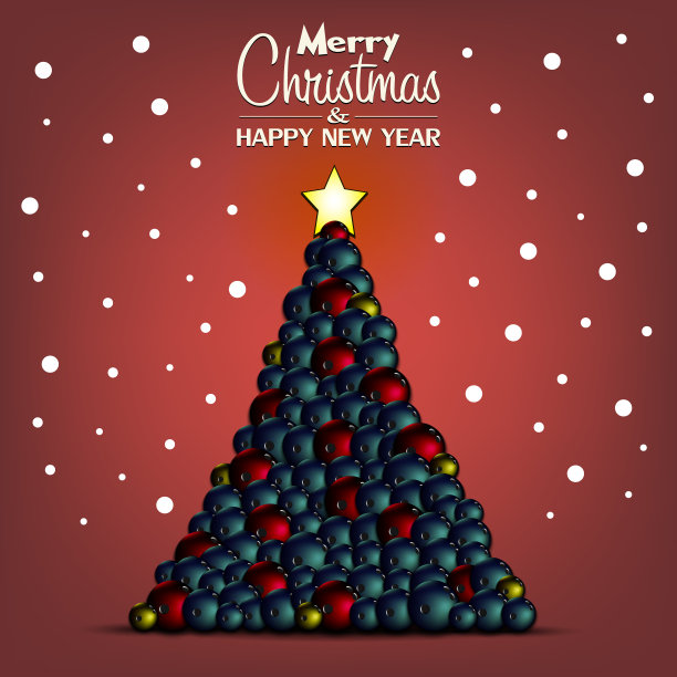 圣诞树做的保龄球图片下载