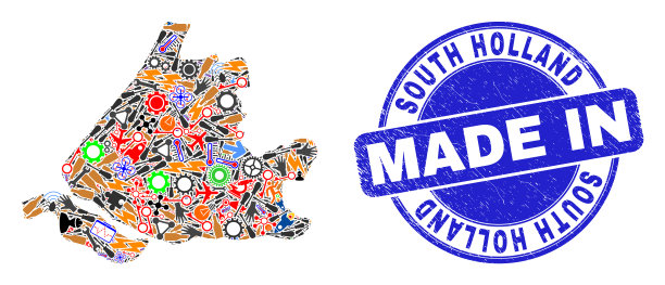 工业马赛克南荷兰地图和制作图片下载