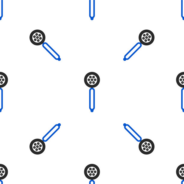 线过滤勺图标孤立无缝模式上的白色背景。色彩斑斓的轮廓的概念。向量图片下载