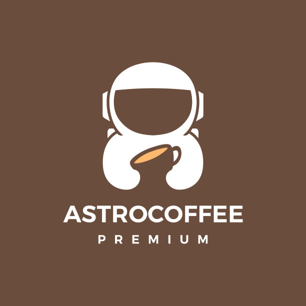 宇航员咖啡标志图标图片下载
