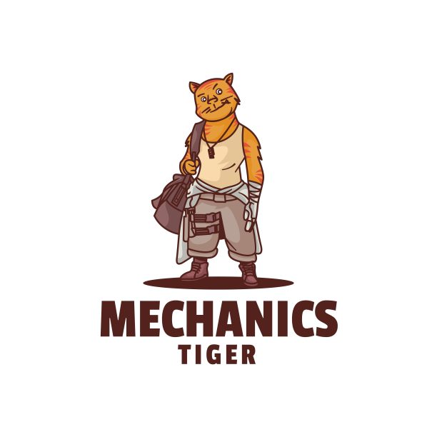 矢量插图机制吉祥物卡通风格。图片下载