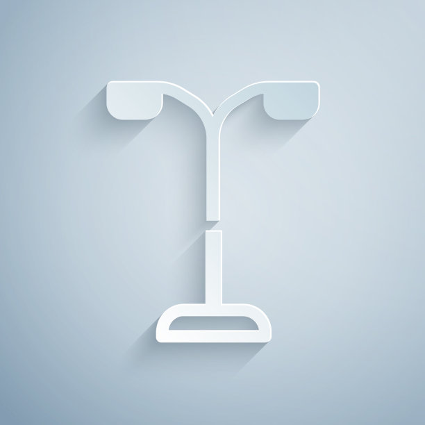 剪纸街灯系统图标隔离上图片下载