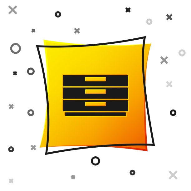 黑色衣柜抽屉图标孤立在白色图片下载