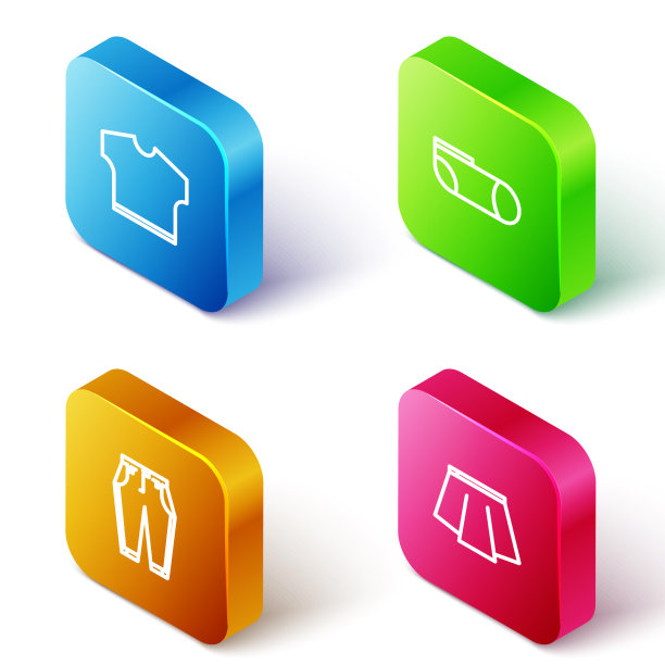 设置等距线t恤、运动袜、长裤等图片下载