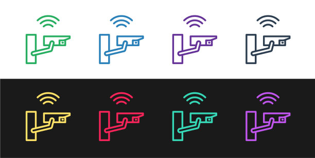 设行智能安防摄像头图标隔离开图片下载