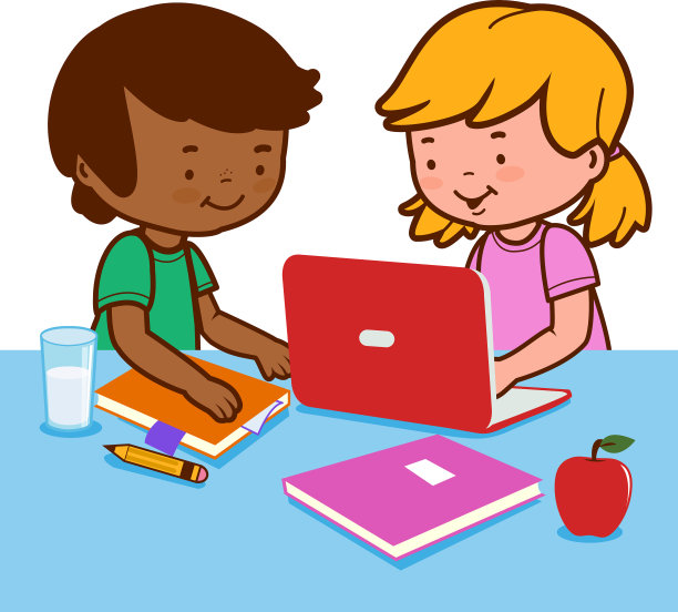 学生们用电脑做作业图片下载