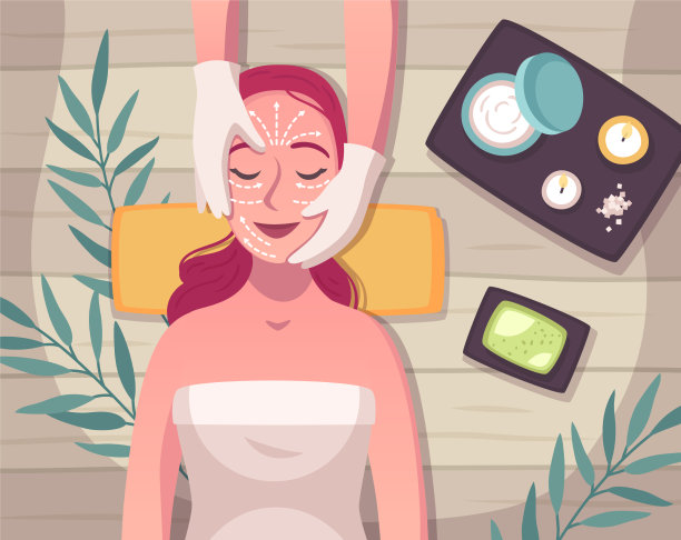 护肤品卡通组成图片下载