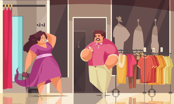 身体积极购物构成图片下载