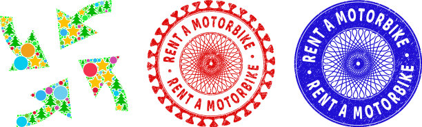 租一辆摩托车，压橡胶印和图片下载