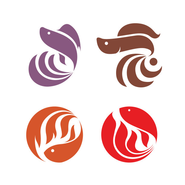 斗鱼标志模板设计集图片下载