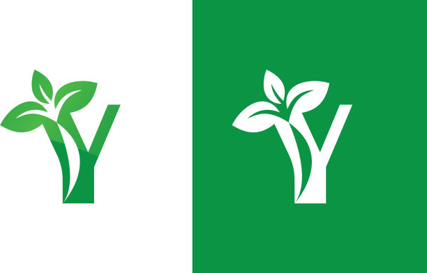 创意字母自然标志设计理念图片下载