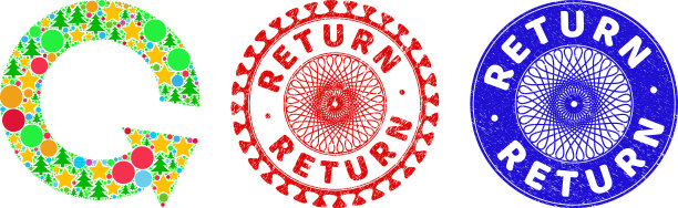 回划密封和旋转CCW马赛克图片下载