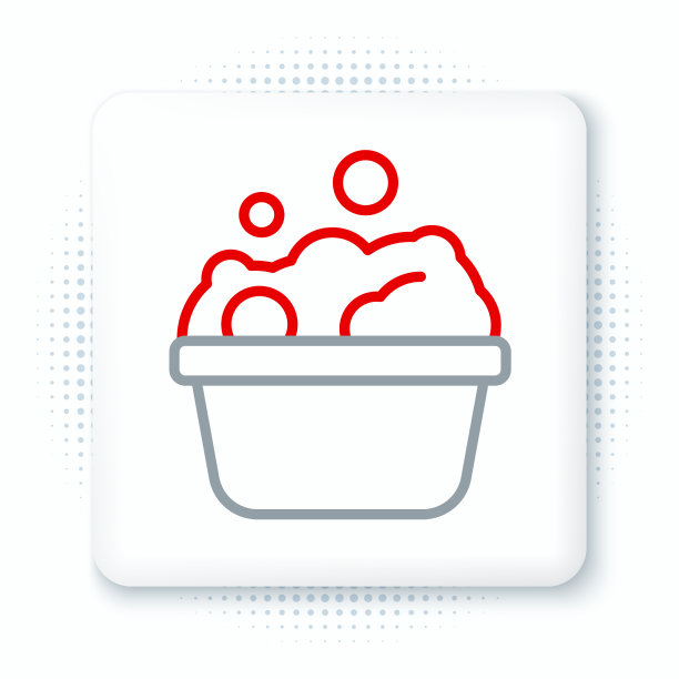 线宠物洗澡图标孤立的白色背景图片下载