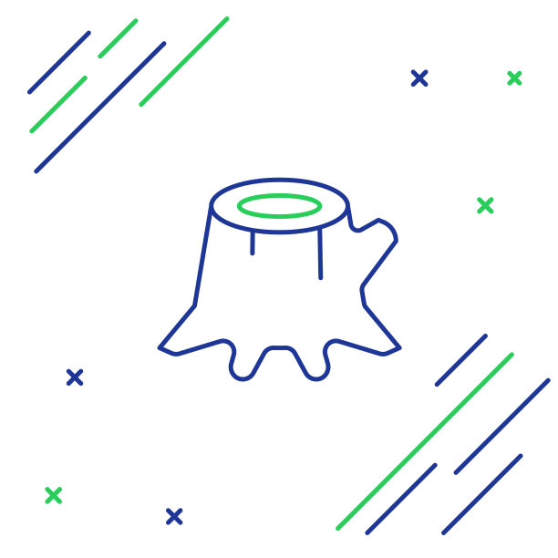 行树桩图标孤立在白色背景图片下载