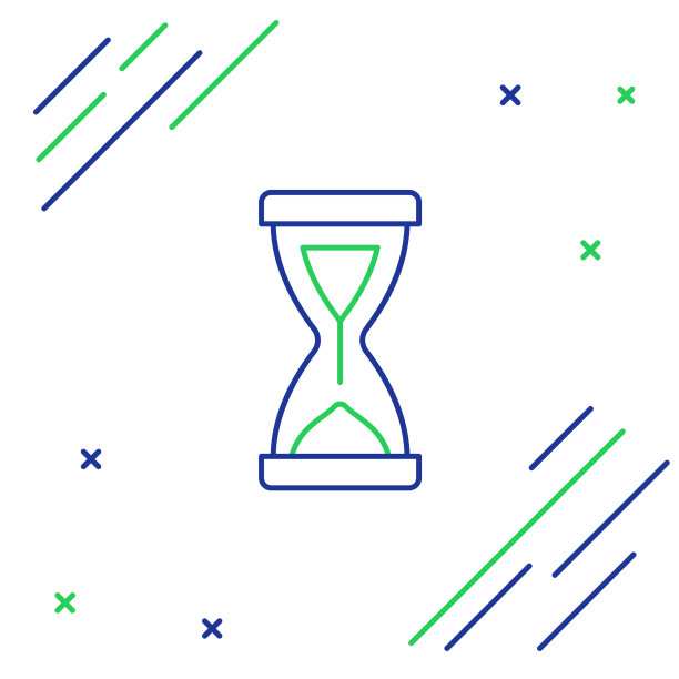 线老沙漏与流沙图标孤立图片下载