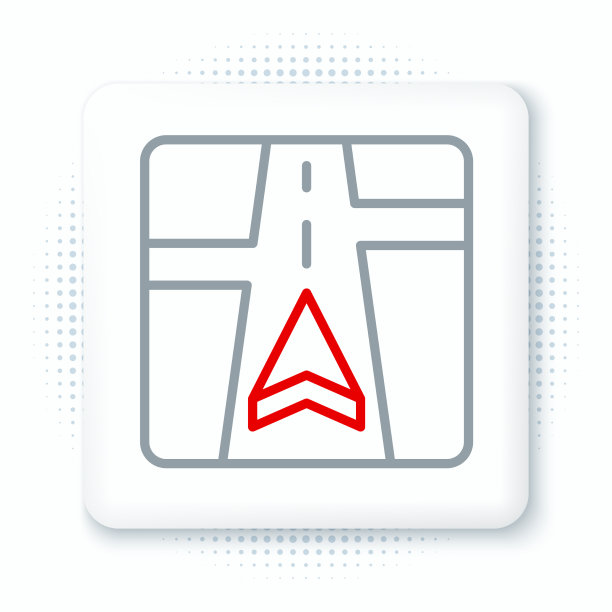 线GPS设备与地图图标隔离在白色图片下载