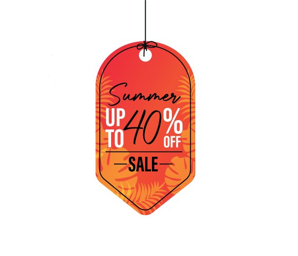 夏季销售旗帜库存插图。高达40%的折扣。图片下载