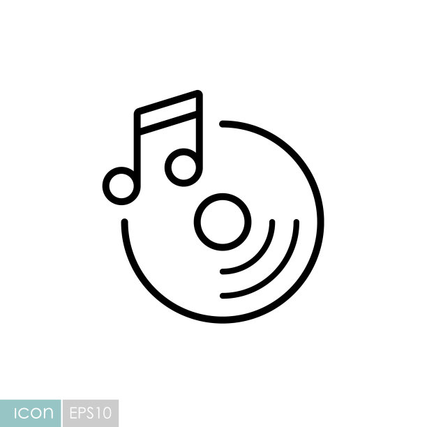 光盘和音符图标图片下载
