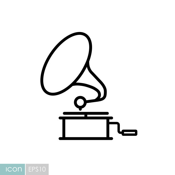 留声机图标音乐符号图片下载