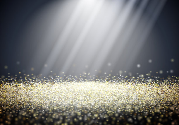 抽象的金光闪闪的背景与太阳或光线图片下载