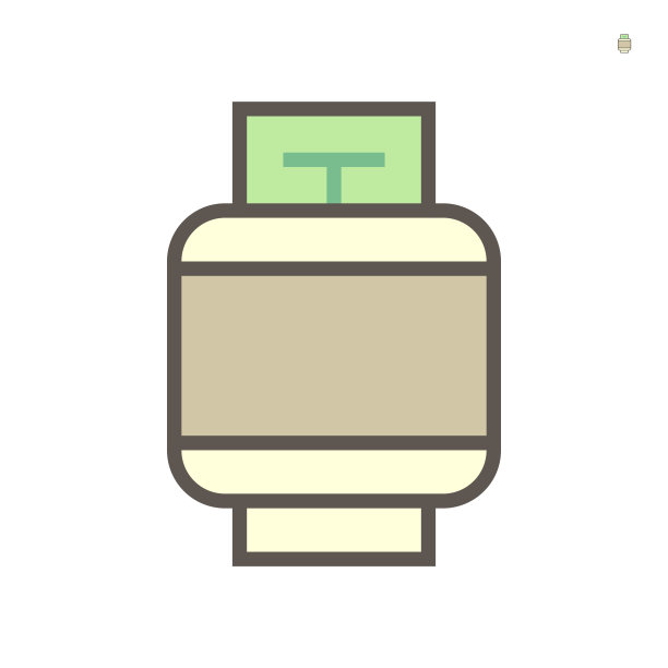 LPG气罐矢量图标设计。64x64像素完美和可编辑的线描边。图片下载