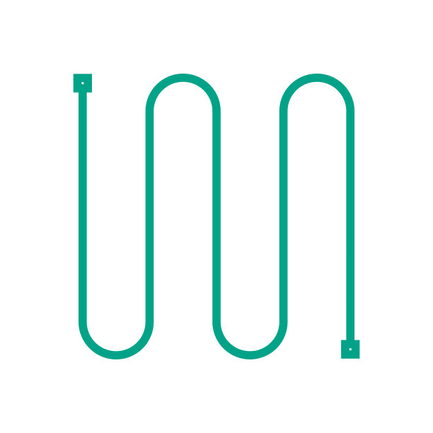 冷凝器线圈矢量图标设计。那是空调用的铜管。图片下载