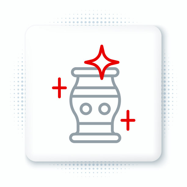 线干净的花瓶图标孤立在白色背景图片下载