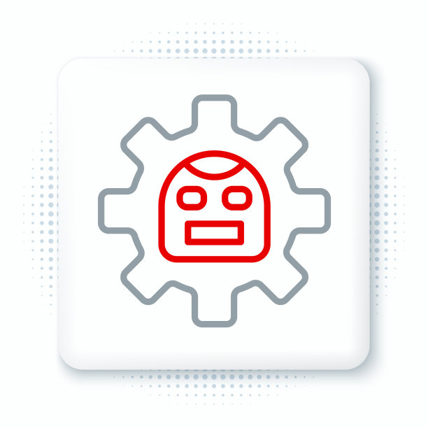 线机器人图标隔离在白色背景上图片下载