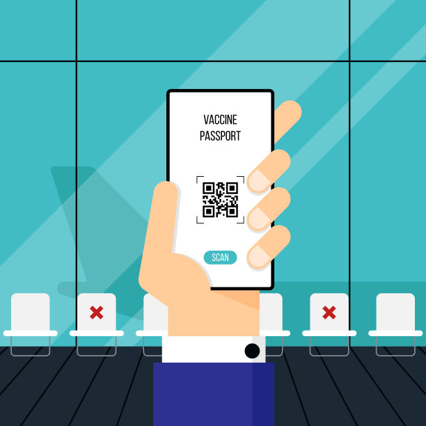 COVID-19疫情下的新常态生活方式和安全出行理念与疫苗护照概念图片下载