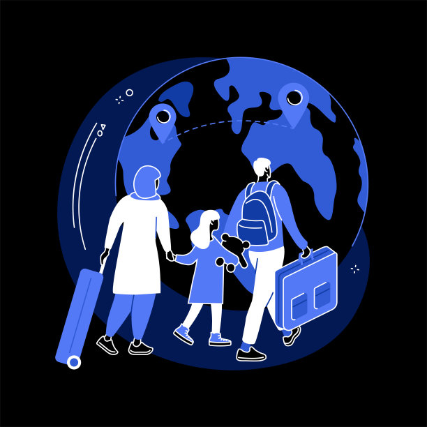 移民抽象概念矢量插图。图片下载