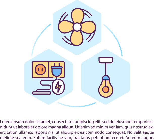 人机工程学概念图标与文本图片下载