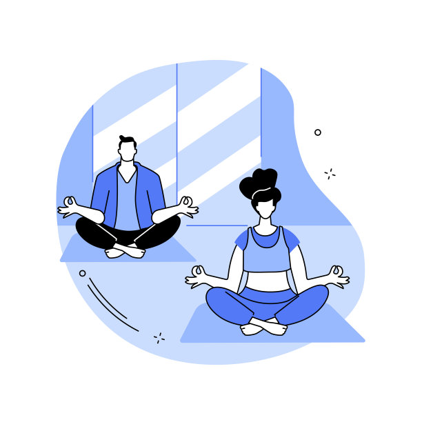 瑜伽流派抽象概念矢量插图。图片下载