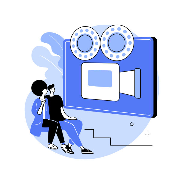 露天电影抽象概念矢量插图。图片下载