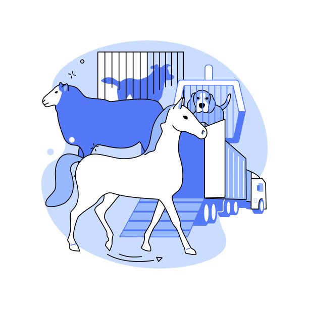 动物运输抽象概念载体插图。图片下载
