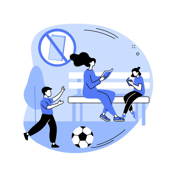 低技术父母抽象概念矢量插图。图片下载