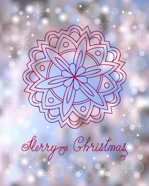 曼荼罗圣诞贺卡图片下载