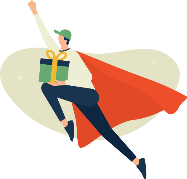 快递超级快递带来一份礼物图片下载