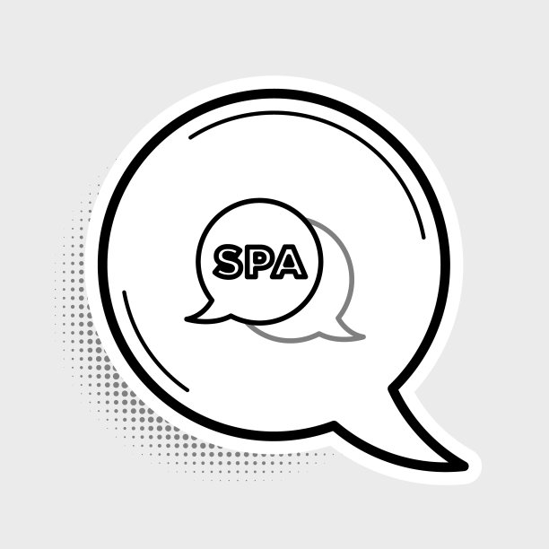 线条水疗沙龙图标孤立在灰色背景。概念美容院，按摩，化妆品。水疗和美容。色彩斑斓的轮廓的概念。向量图片下载