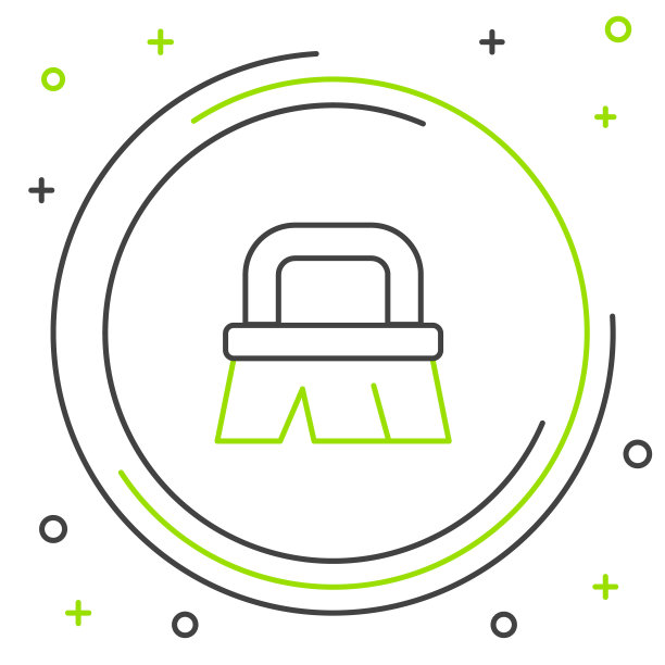 线条刷用于清洗图标隔离在白色背景。色彩斑斓的轮廓的概念。向量图片下载