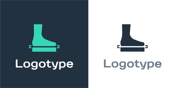 标志类型扁脚图标孤立在白色图片下载