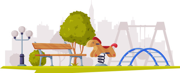 儿童游乐场作为城市夏季公共场所图片下载