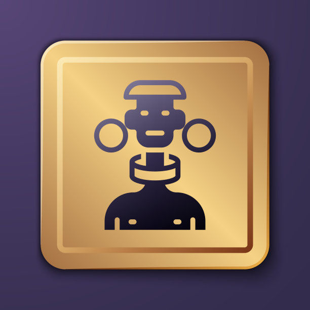 紫色非洲部落男性图标孤立在紫色上图片下载