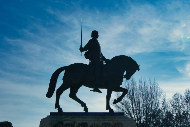 著名的努诺雕像Álvares佩雷拉。图片下载