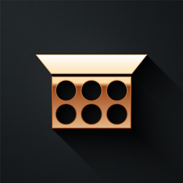 金色彩妆粉与镜子图标隔离上图片下载