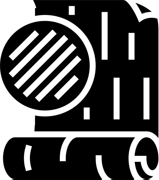 纺织品墙纸字形图标图片下载