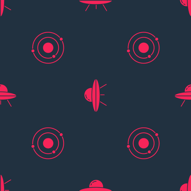 设置太阳系和飞碟飞行飞船图片下载