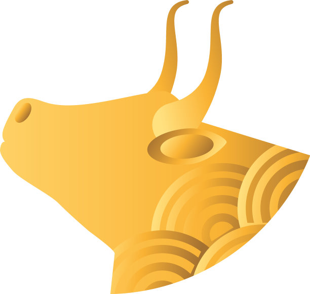 2021年中国新年黄金牛头设计图片下载