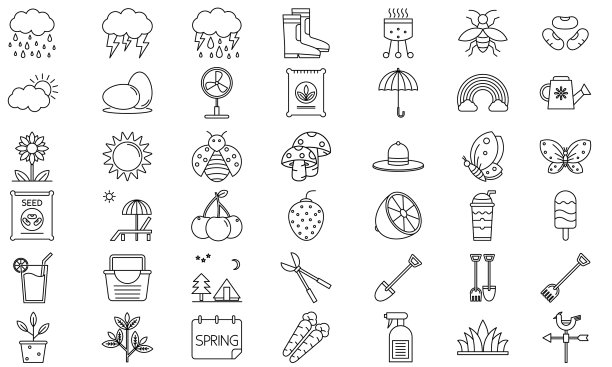 春天的图标集图片下载