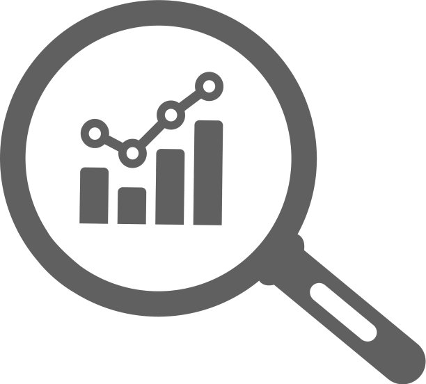 分析财务图标灰色图形图片下载