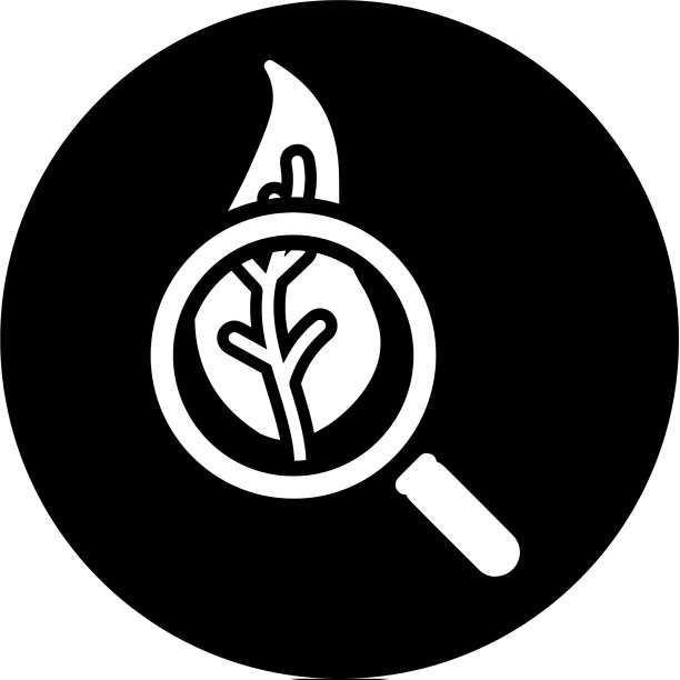 生物学叶研究图标黑色颜色图片下载